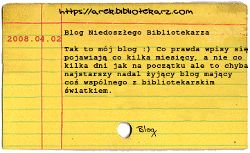 Fiszka Blog Niedoszłego Bibliotekarza